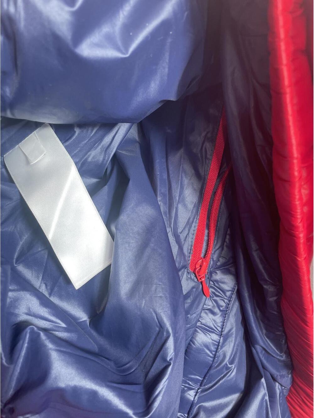 Tommy Hilfiger Puffer Coat Womens Size Large Sporty Red Colorblock Funnel Neck - Picture 7 of 8
